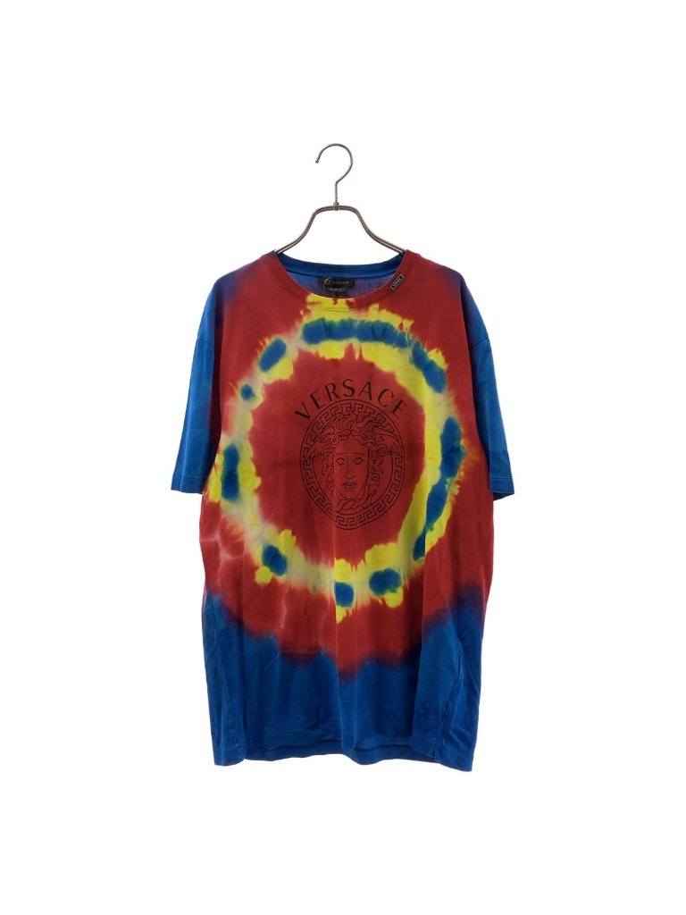 Versace Tie Dye Medusa Logo Print T-Shirt Xl Multicolor